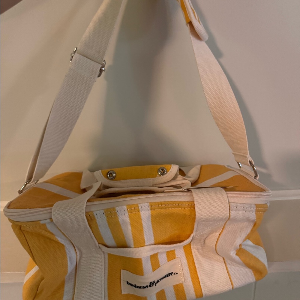 Business & Pleasure Co. Yellow and White Tote
